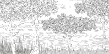 The Splendor of Trees Coloring Book by Sara Muzio